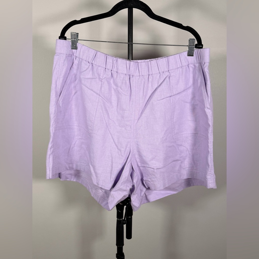 NWOT JCrew Factory Linen-blend pull-on short